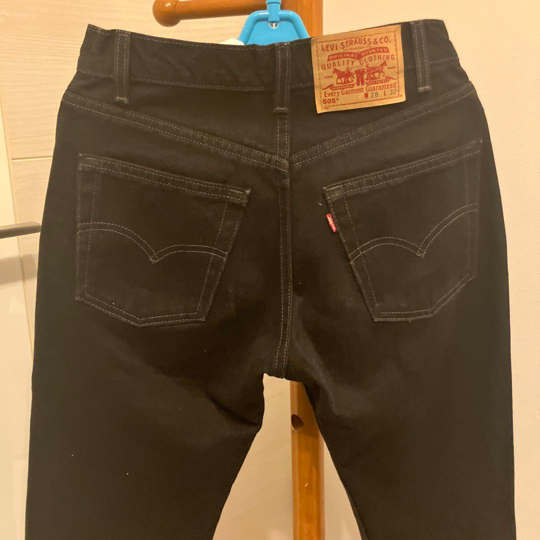 美品　90s USA製　Levi's505 ブラックデニムW28L32