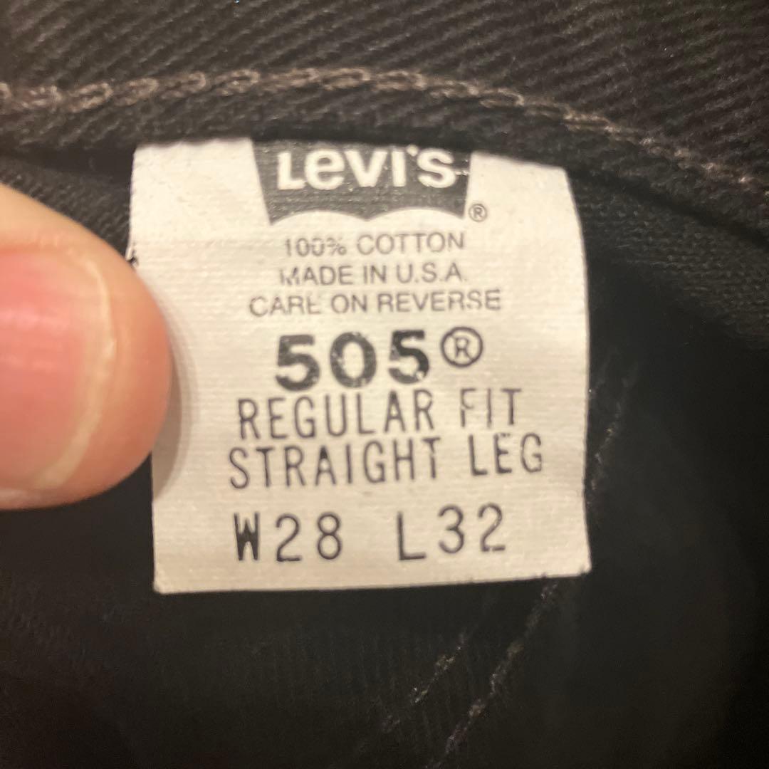 美品　90s USA製　Levi's505 ブラックデニムW28L32
