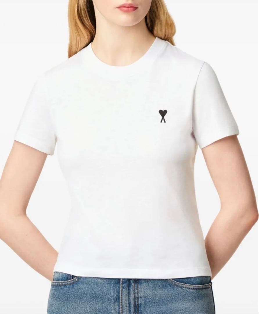 アミパリス ホワイトコットンTシャツ