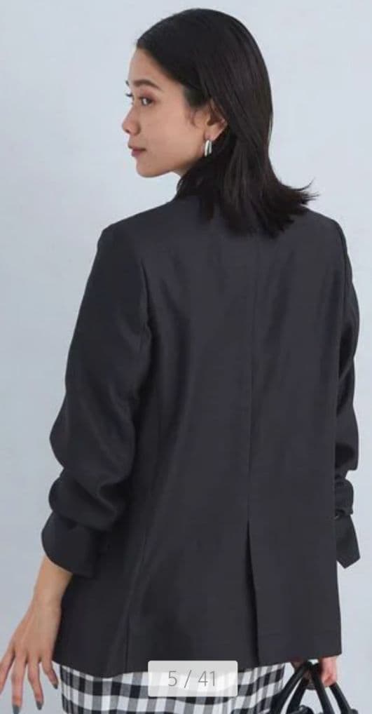 【ゆか】グリーンレーベルリラクシング ジャケット パンツ ネイビー