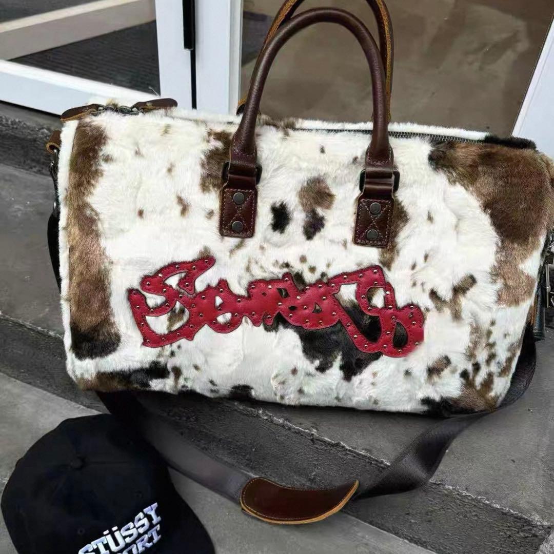 【即完売品】　cow pattern Boston bag 牛柄　バッグ