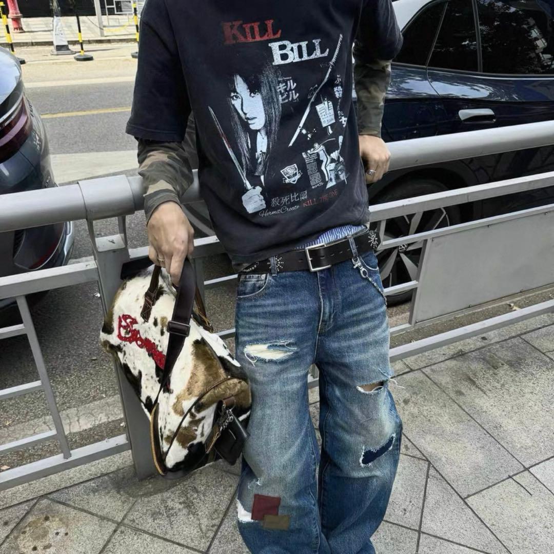 【即完売品】　cow pattern Boston bag 牛柄　バッグ