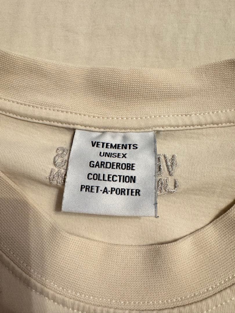 【美品】VETEMENTS ダブルアナーキー プリント Tシャツ XS