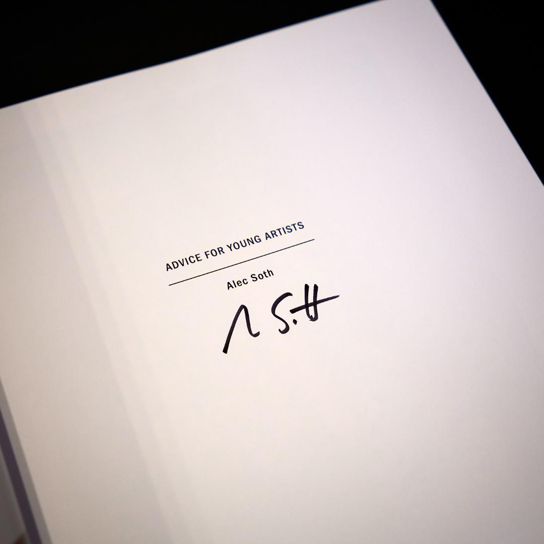 Alec Soth Advice for Young Artists サイン入り