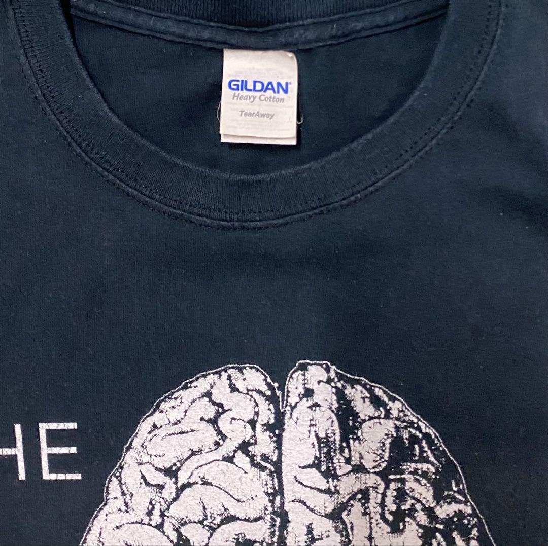 00s 脳みそ Tシャツ アートT 両面 黒 コレクションピース
