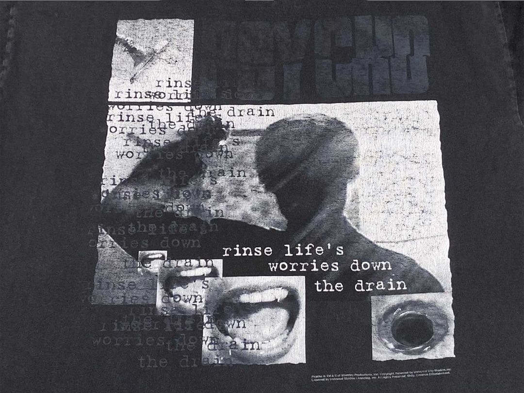 90s ビンテージ 映画 1998 PSYCHO サイコ Tシャツ ヒッチコック