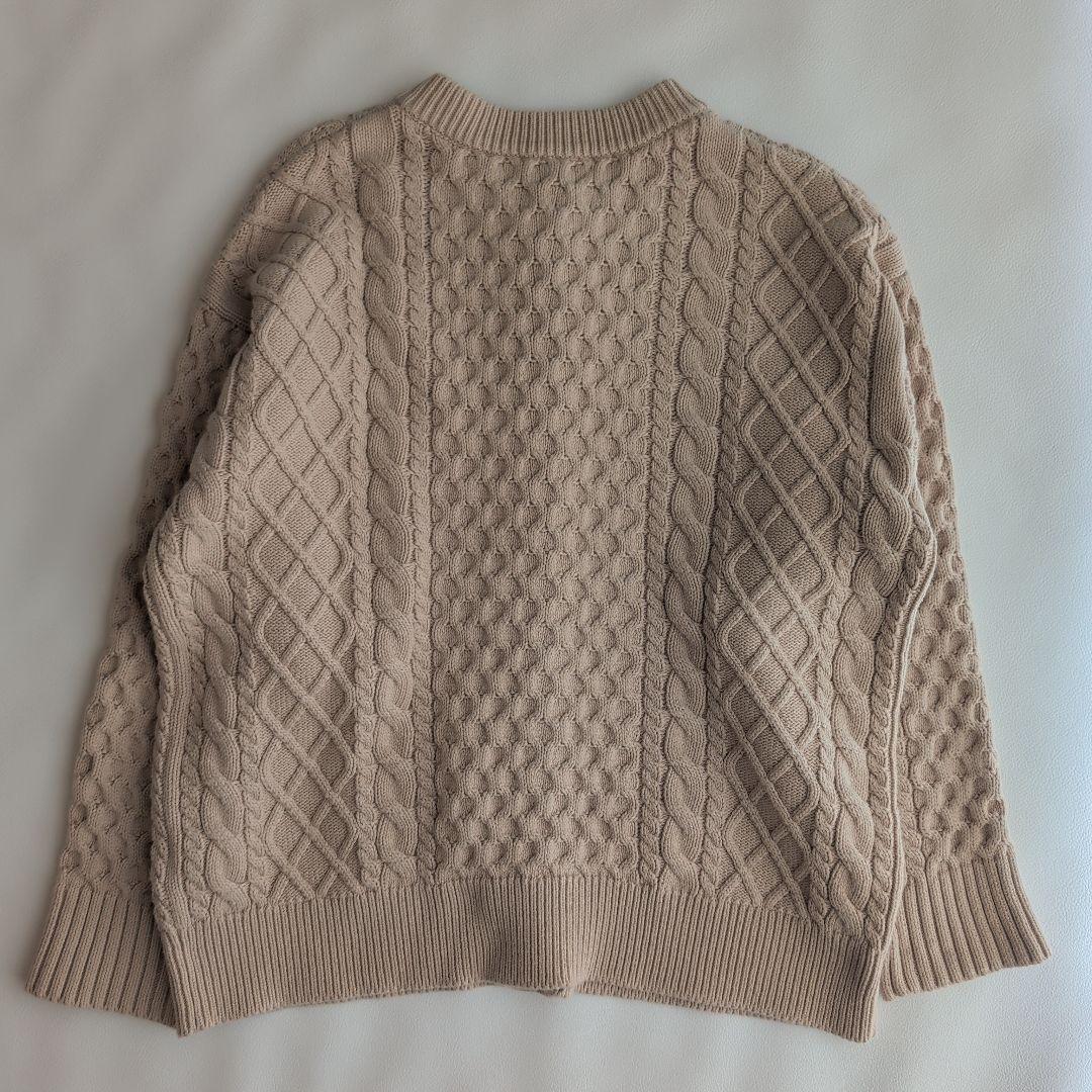 22SS♡DEMYLEE オーガニックコットン ケーブルカーディガン XS
