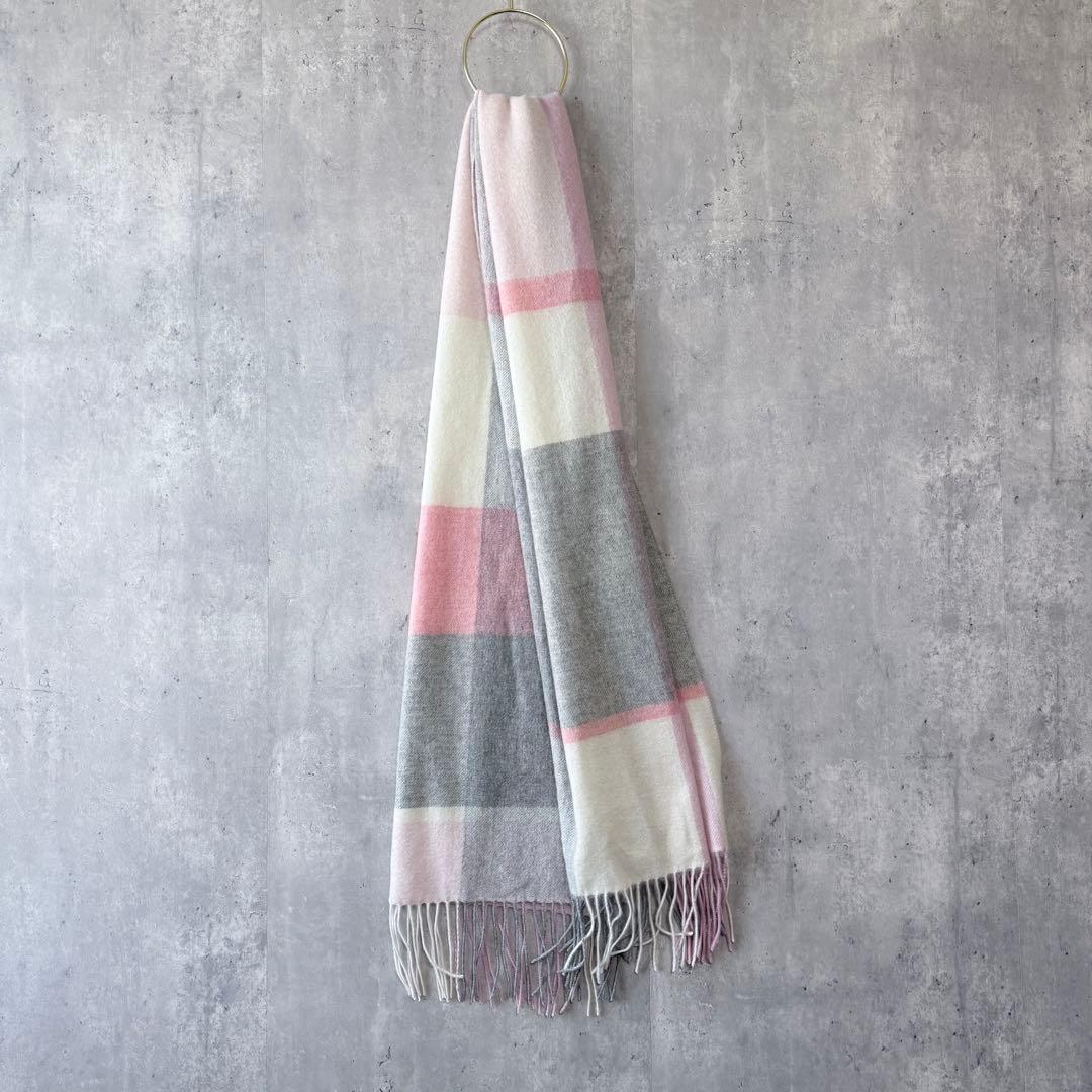 新品✨ foulatelier　フラトリエ　カシミヤ起毛 大判チェックマフラー