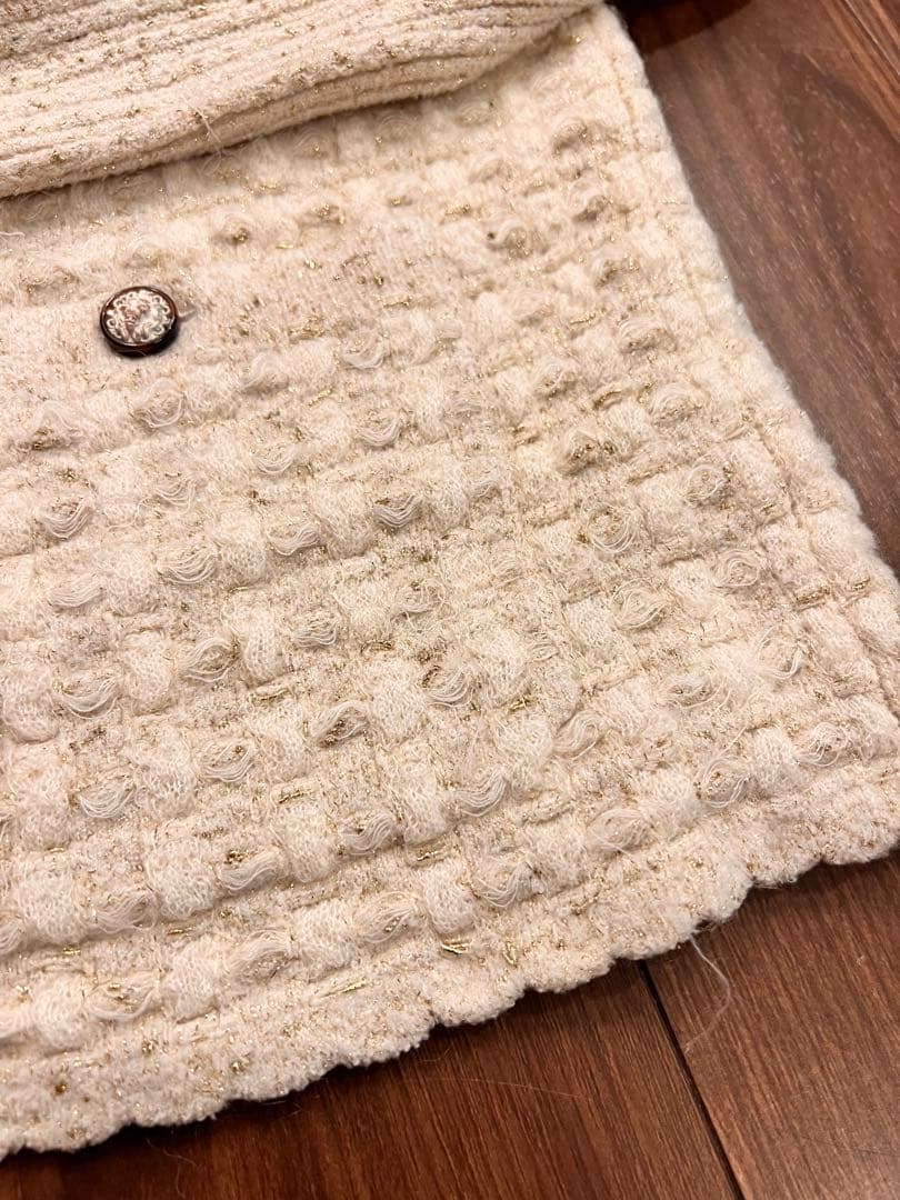 CHANEL キラキラニットカーディガン