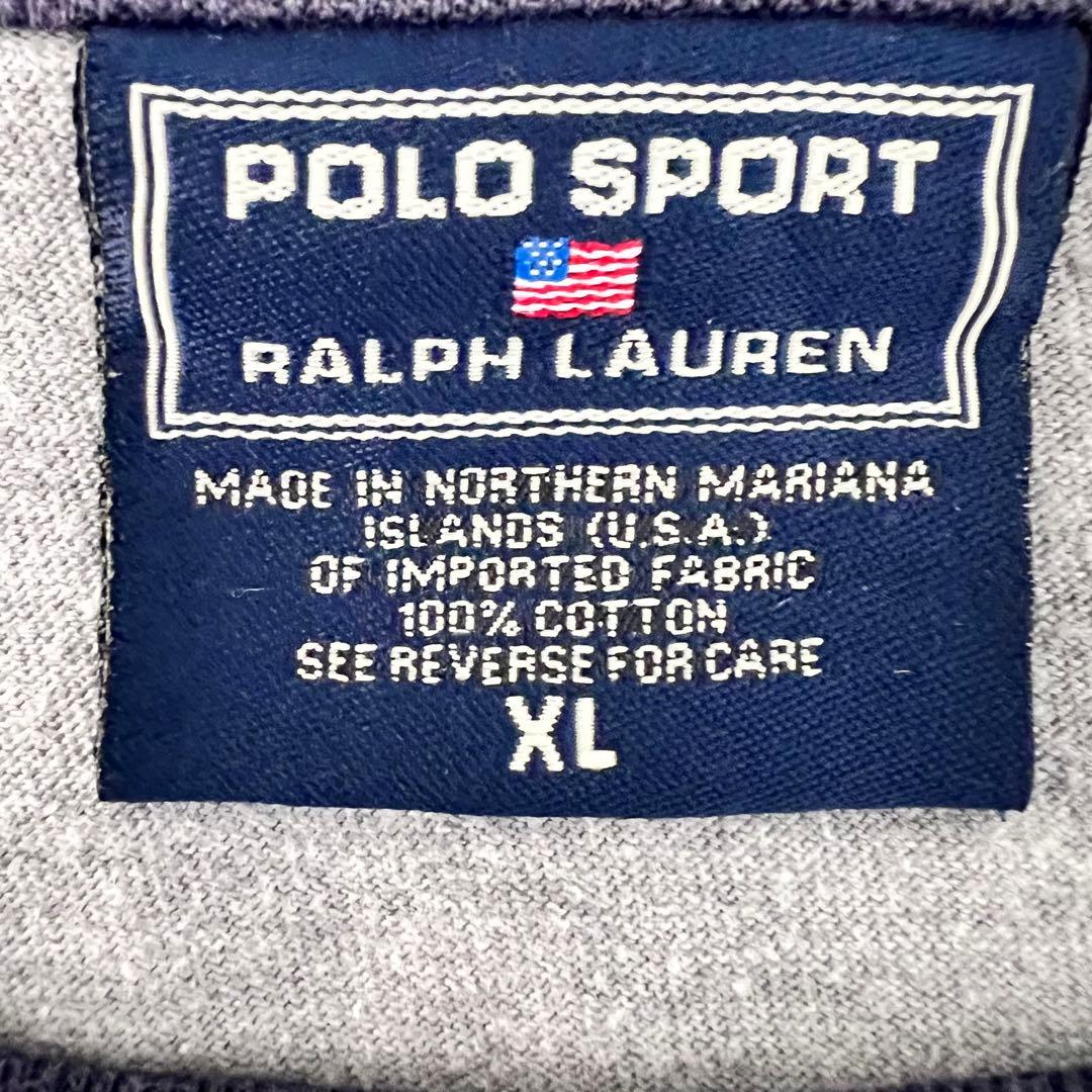 『90s』 POLO SPORT リンガー　Tシャツ タイガー グレー　【XL】