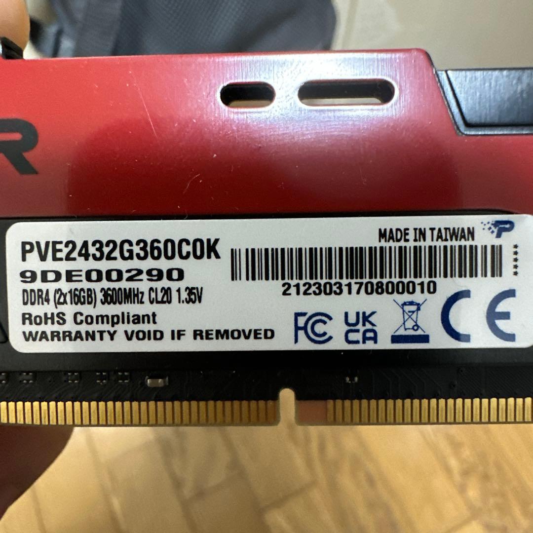 DDR4 32GB (16GB×2)ジャンク　3600MHz