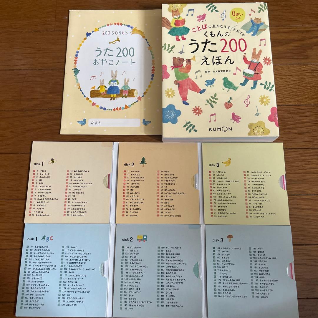 くもんのうた200 おやこノートとえほんセット