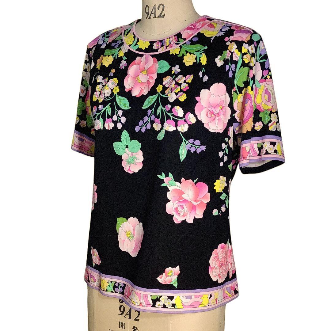 ☆新品 未使用 LEONARD レオナール フラワー柄 半袖 カットソー ☆