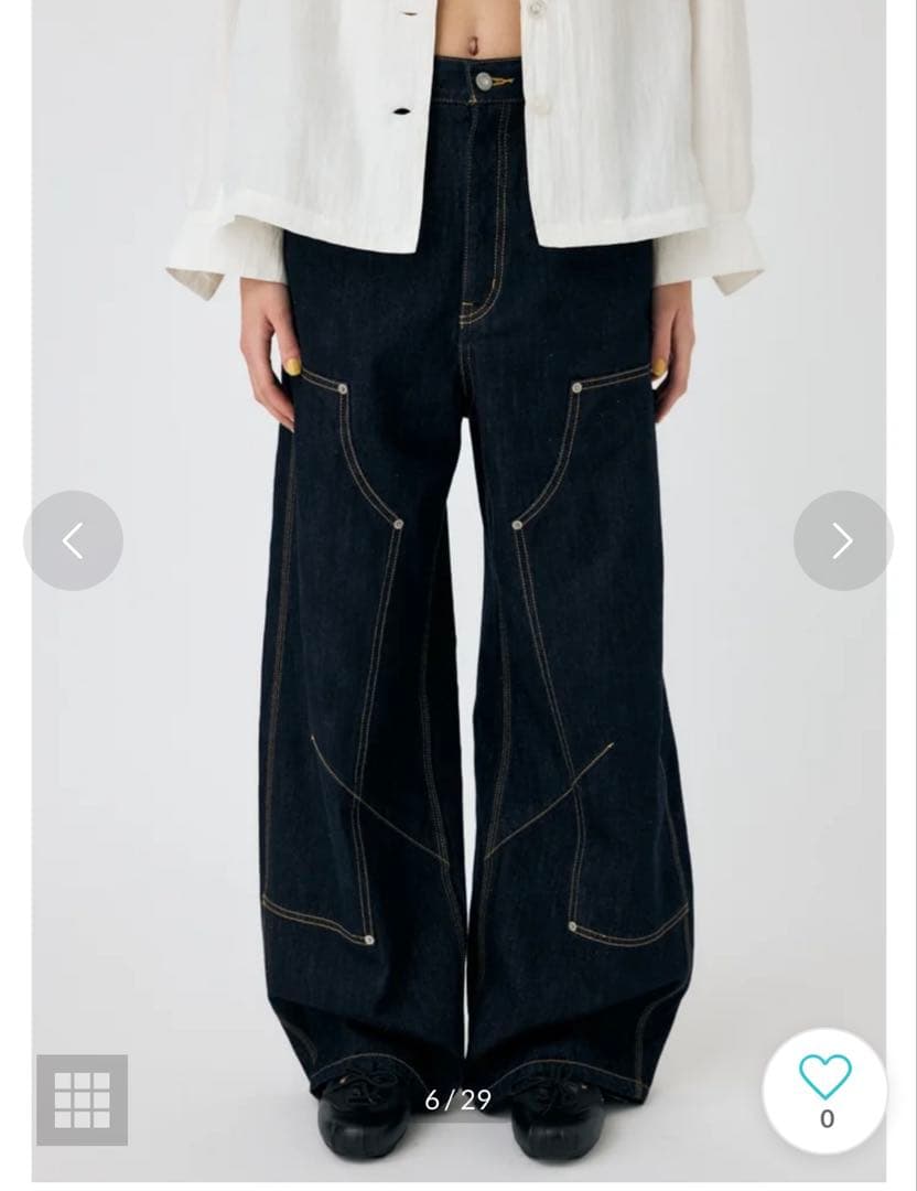 MOUSSY LOW CLOTCH ペインターパンツ One Wash サイズ0