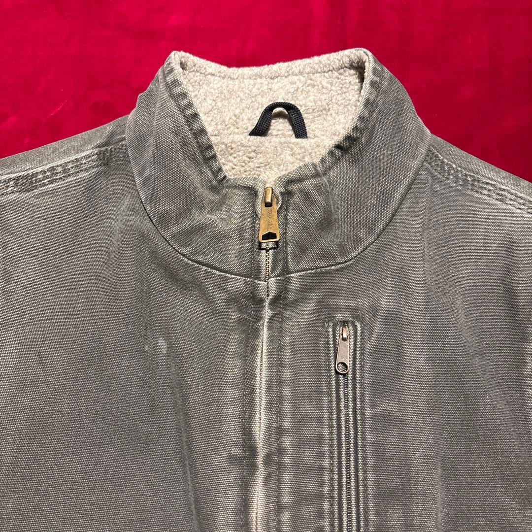 希少サイズ Carhartt ベスト フェード モスグリーン 裏地ボア