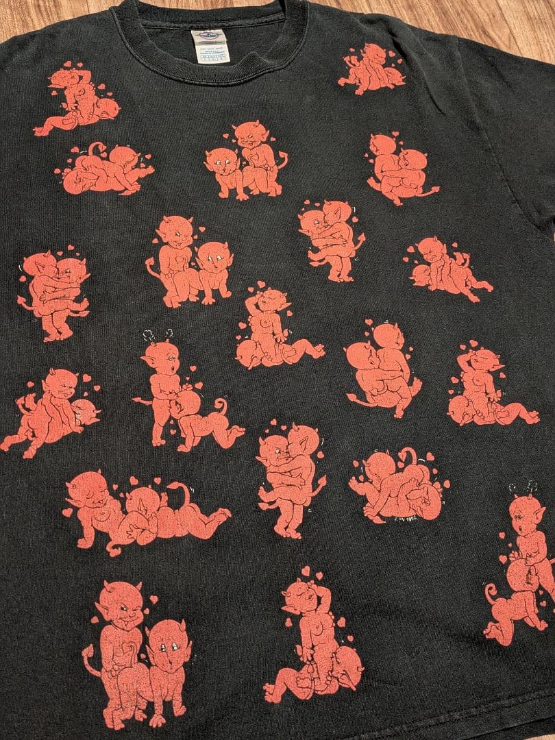 さ*割様 激レア 90s USA製 ヴィンテージ レッドデビル 四十八手 Tシャ