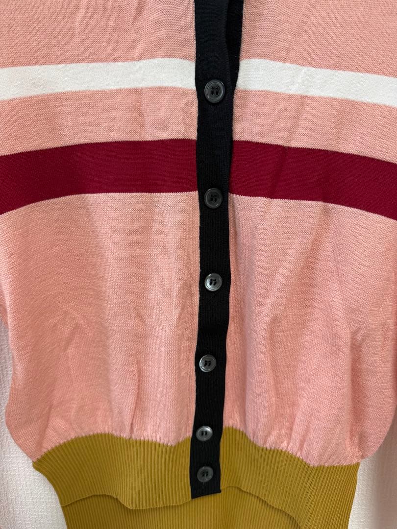MARNI カラーブロック 長袖カーディガン