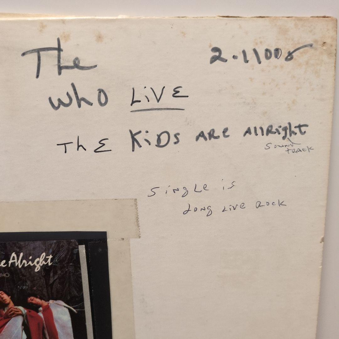 激レア The Who The Kids Are Alright テストプレス盤