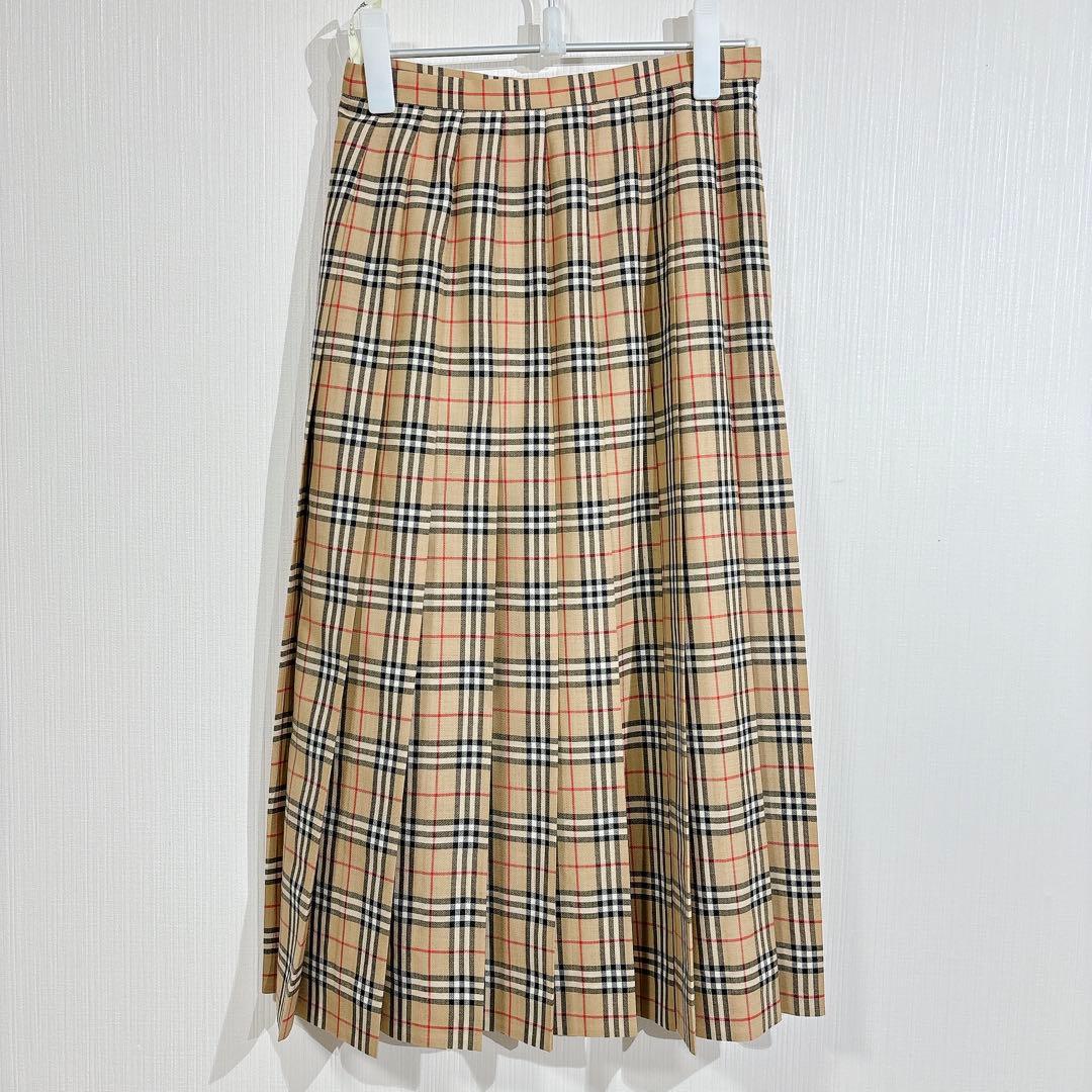 【美品】Burberrys バーバリー　ノバチェック　プリーツスカート　ロング