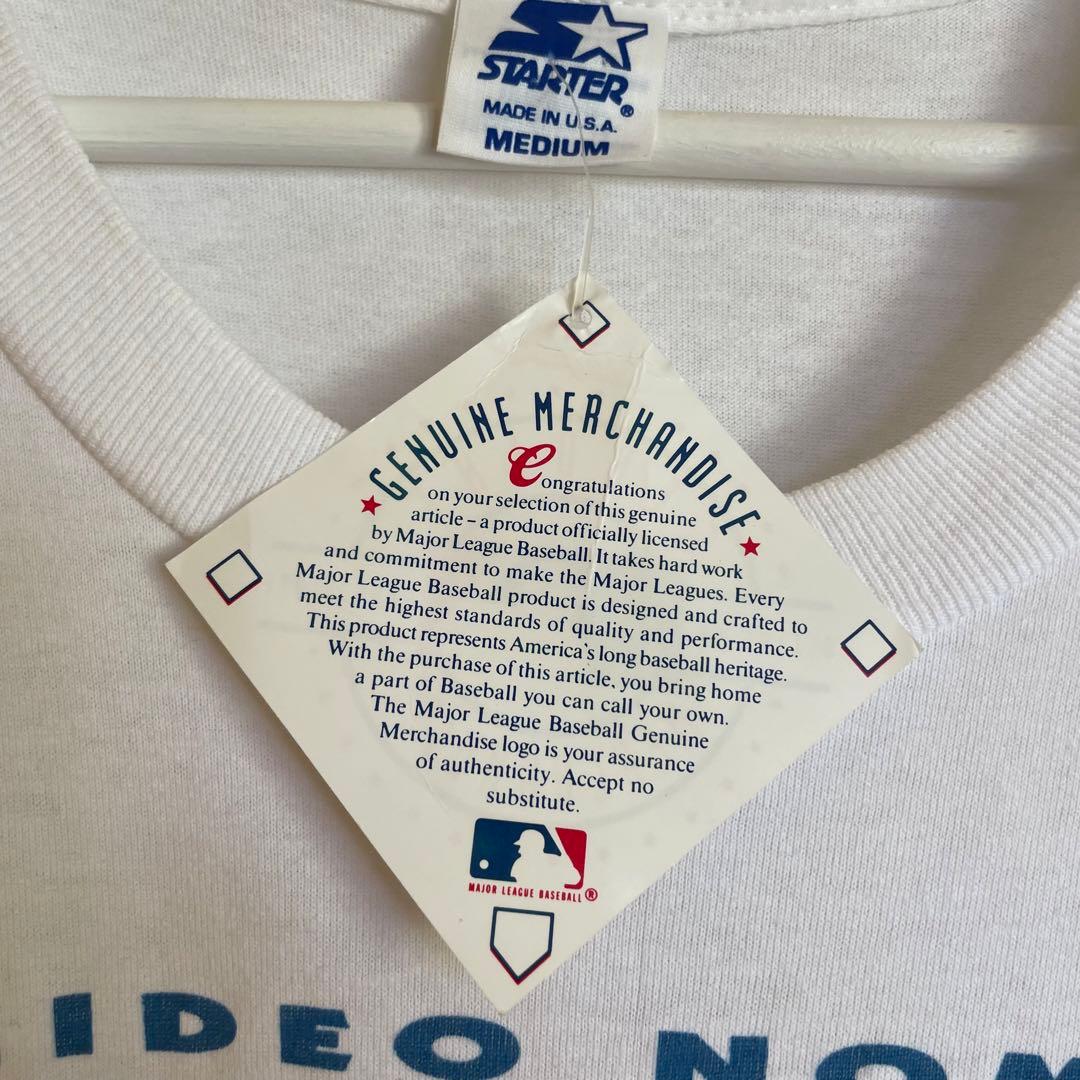 90s STARTER ドジャース 野茂英雄 Tシャツ М デッドストック LA
