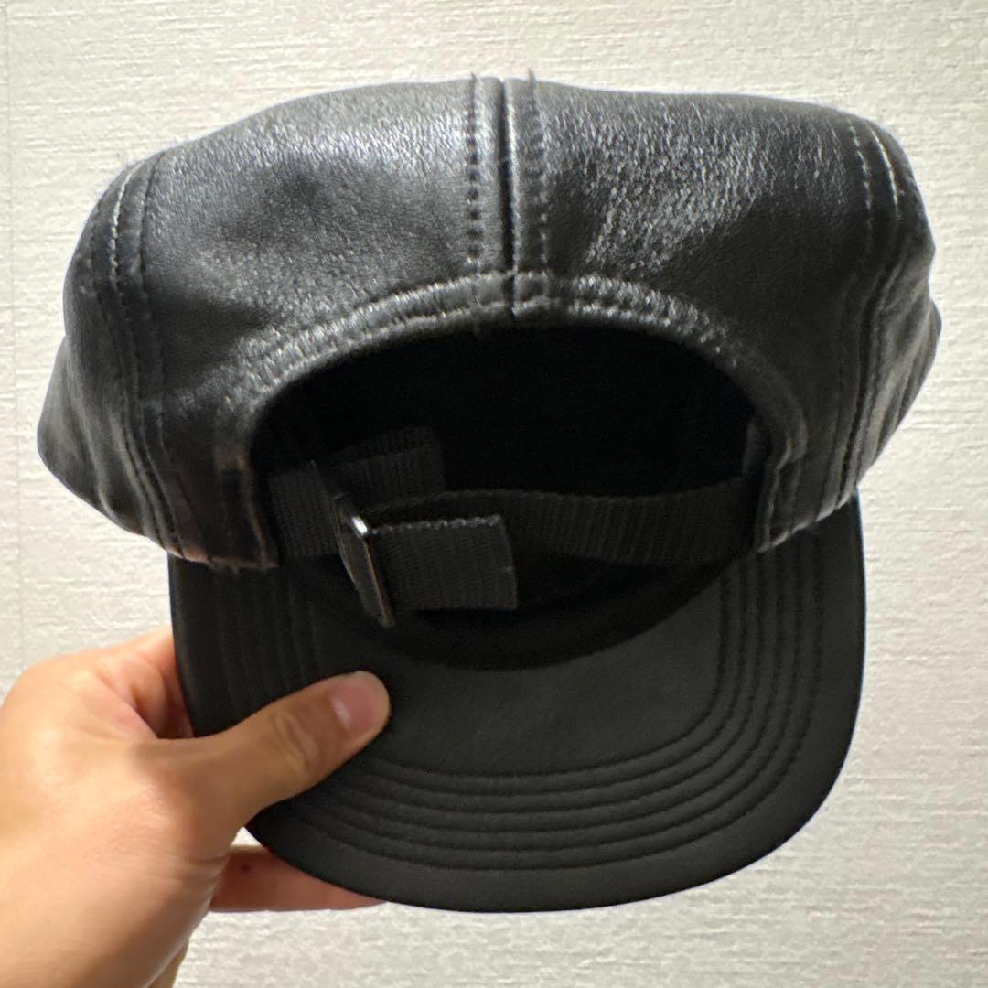 Supreme ブラックレザーキャップ