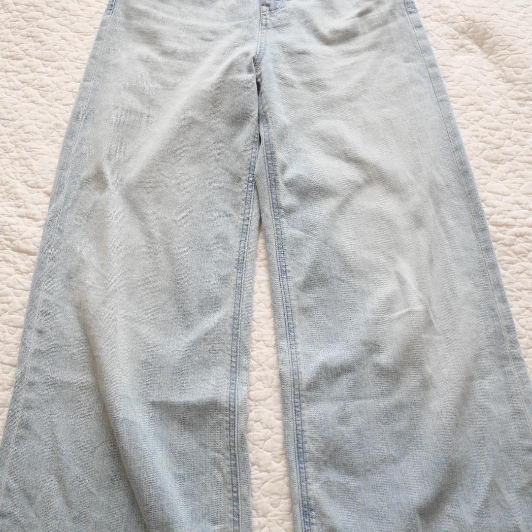 YANUK ワイドレッグデニムパンツ 23インチ　定番品