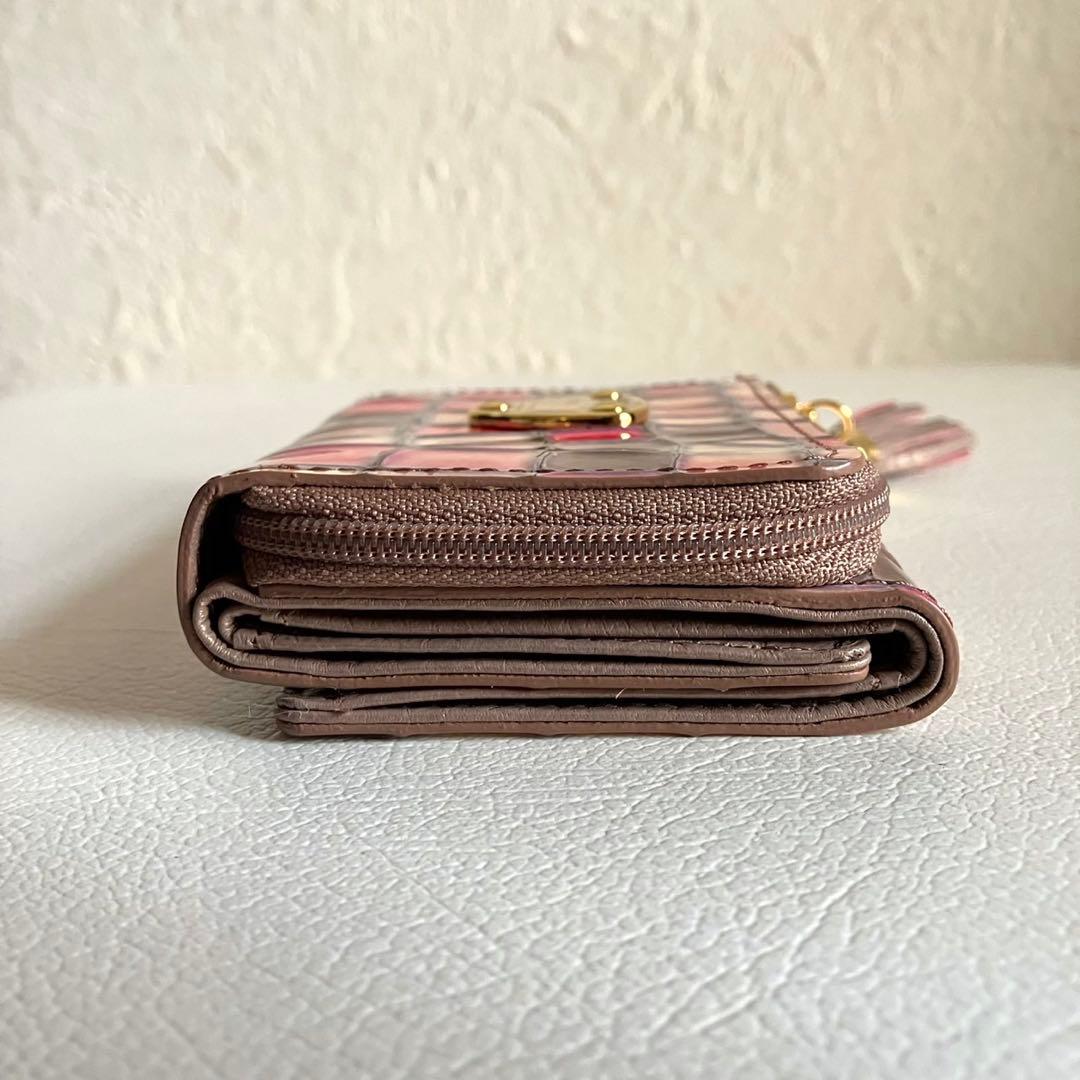 美品 ATAO アタオ ワルツ ヴィトロ 三つ折り財布 チェリー コンパクト財布