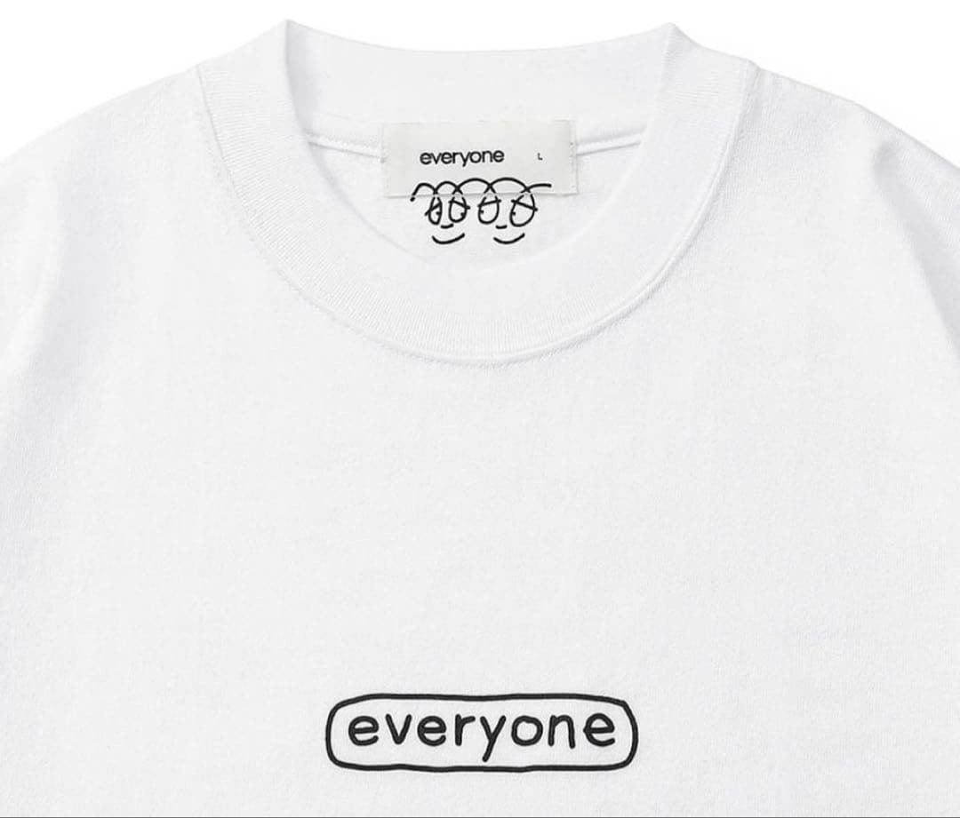 everyone j.30000 sketchy logo tee ホワイト M