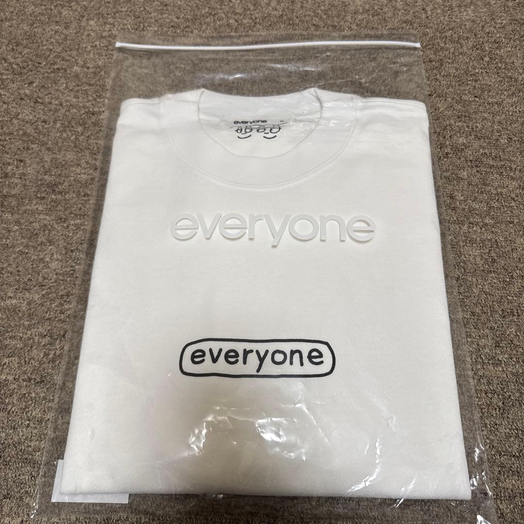 everyone j.30000 sketchy logo tee ホワイト M