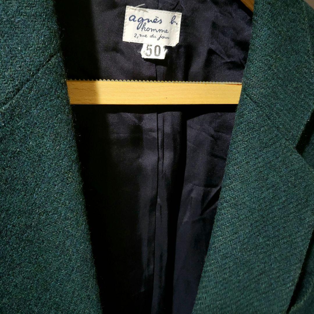 VTG 80s agnes b ツイード ジャケット GRN