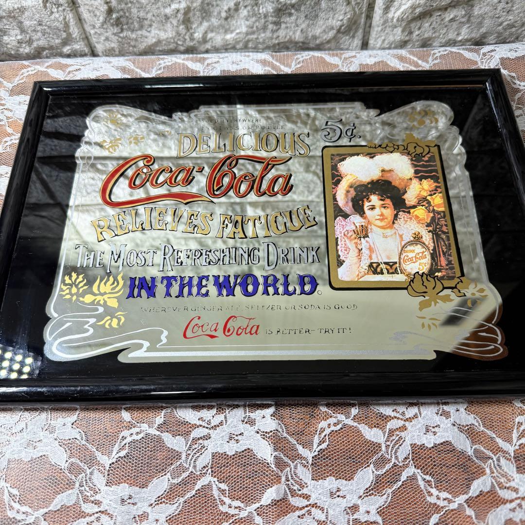 パブミラー Coca-Cola コカ・コーラ 少女 ヴィンテージ