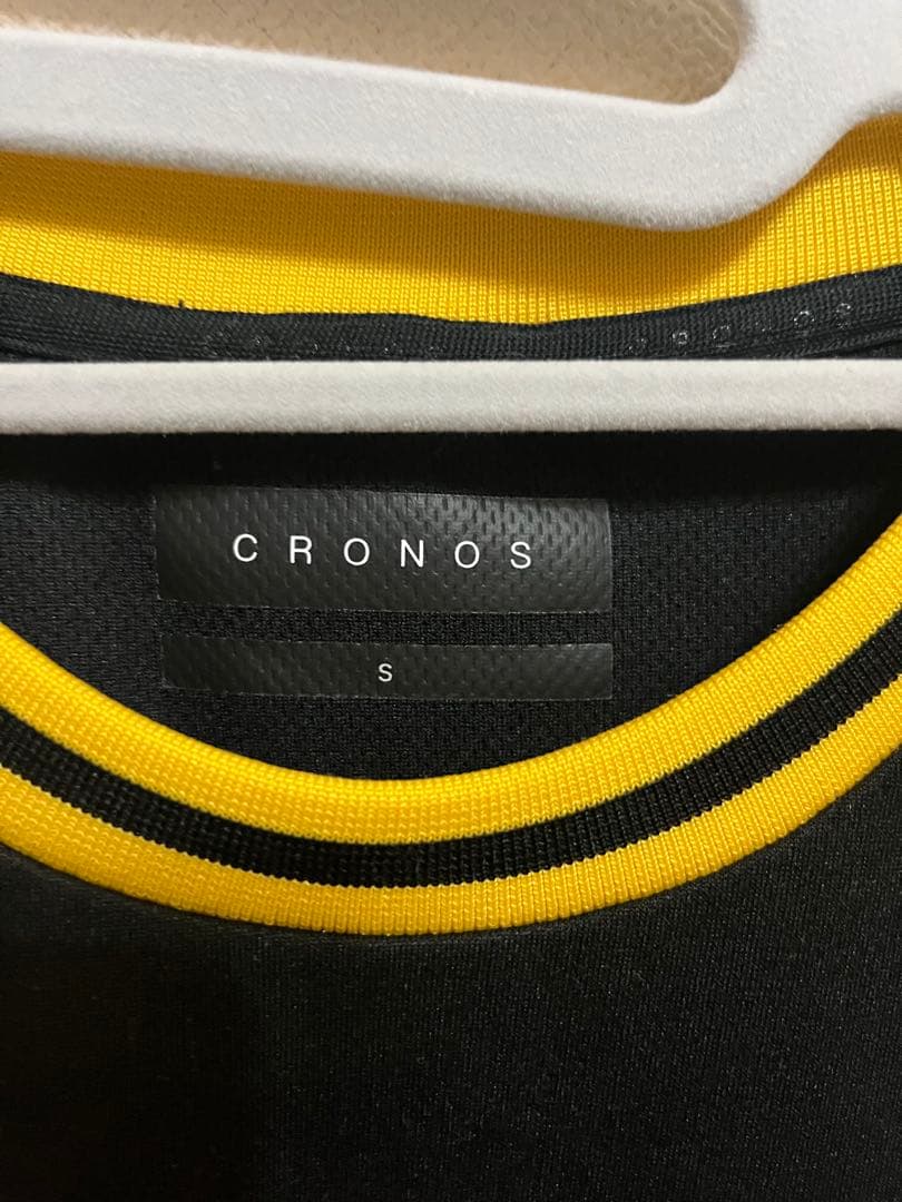CRONOS ノースリーブタンクトップ Sサイズ 黒/黄