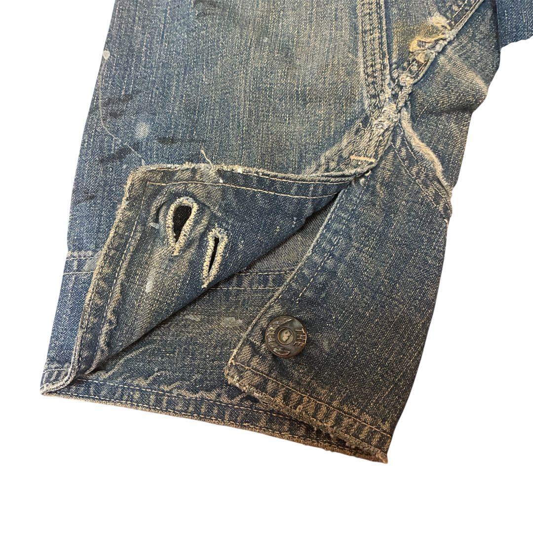 40s Vintage デニムカバーオール 44 大戦 デニムジャケット 古着