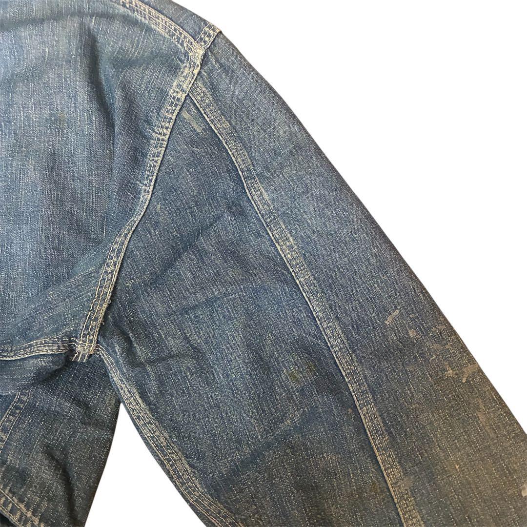 40s Vintage デニムカバーオール 44 大戦 デニムジャケット 古着
