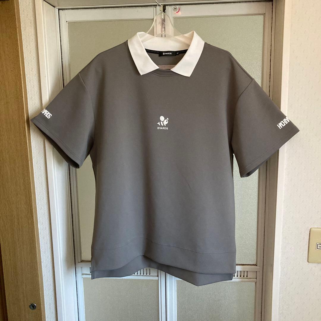 8YARDS ハチヤーズ モックネック 半袖 シャツ メンズ Lサイズ