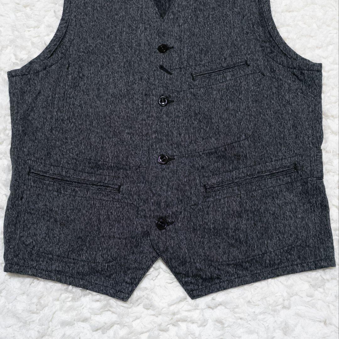 SUGAR CANE♦9oz. BLACK COVERT ワークベスト 黒 40