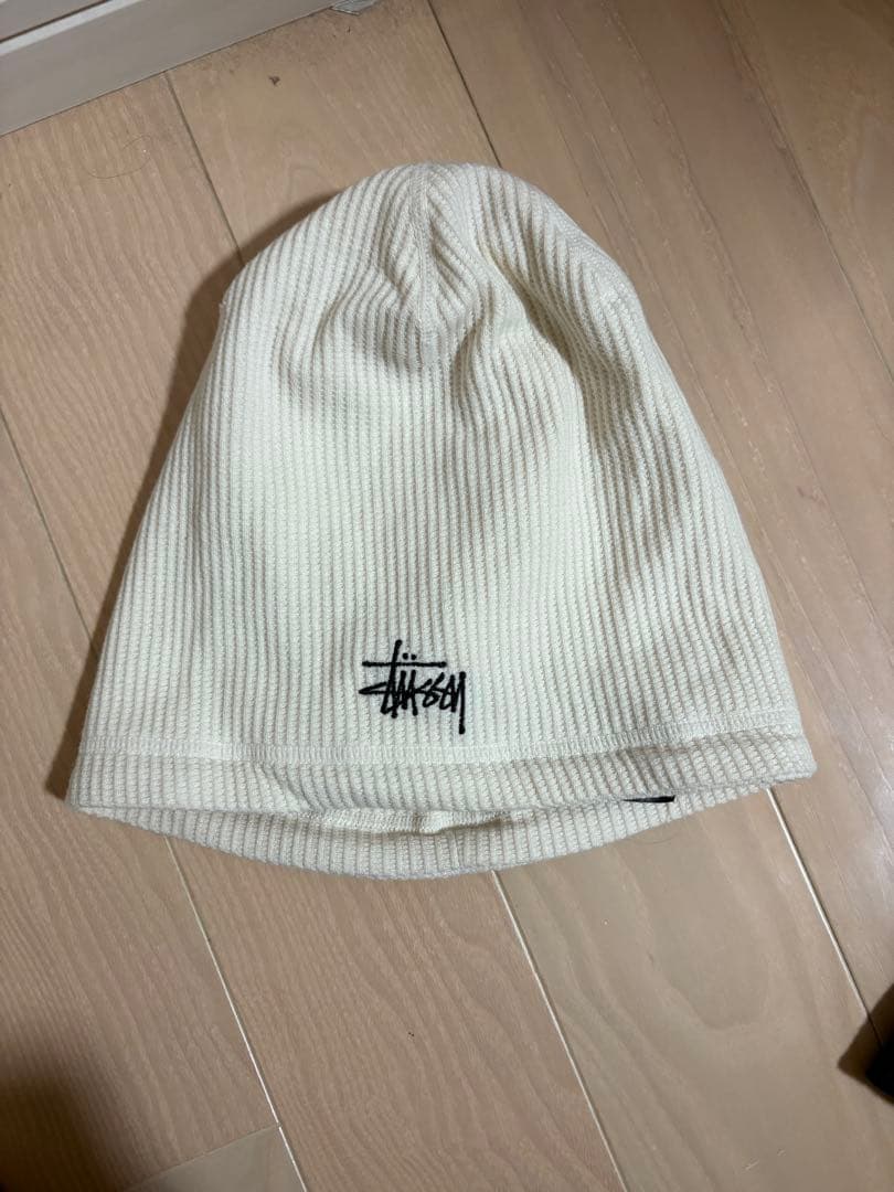 Stussy ホワイト ビーニー　サーマル