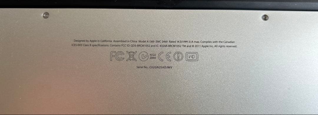 Apple MacBook Air シルバー 充電器付き