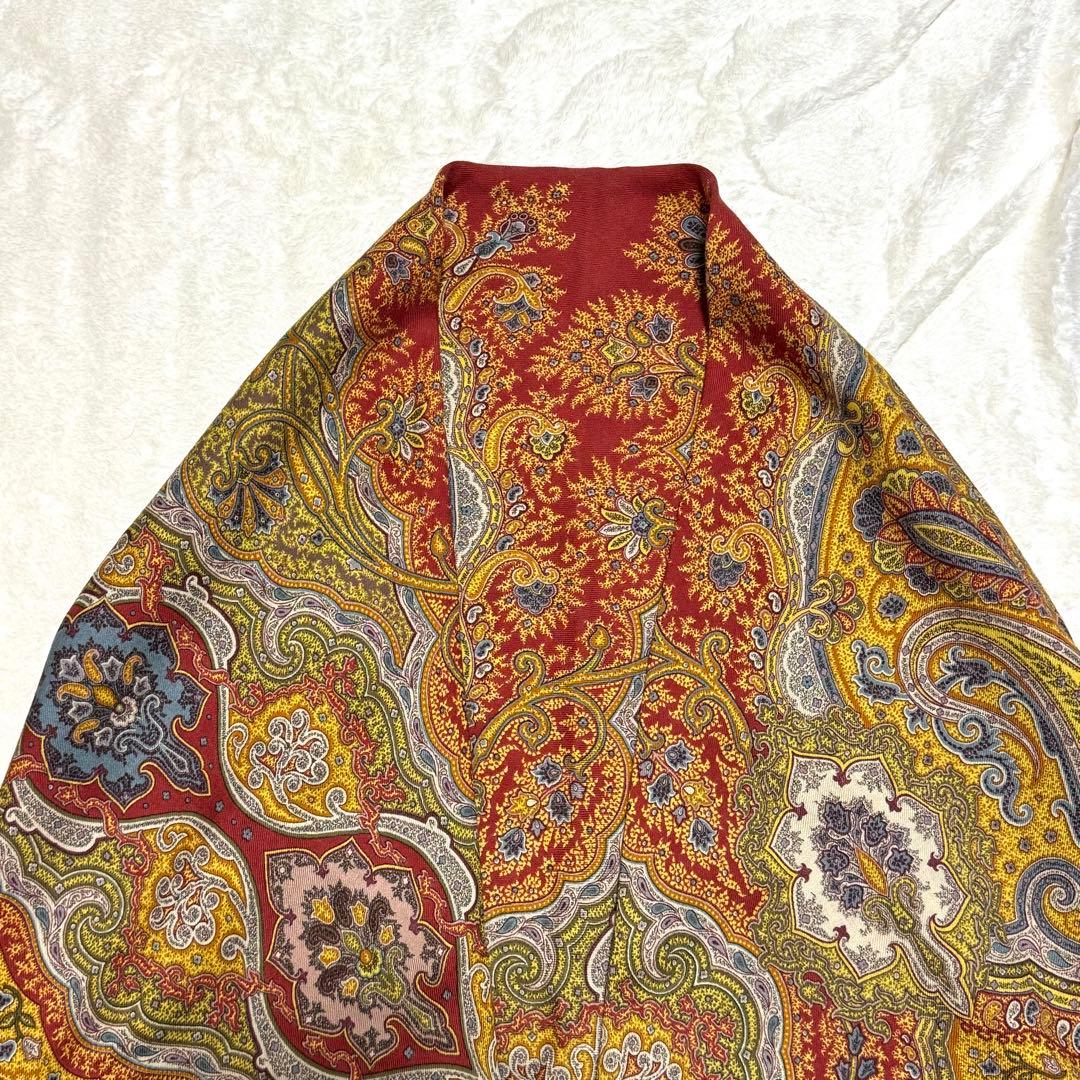 美品 ETRO エトロ 大判 ストール ペイズリー 人気柄 イタリア製