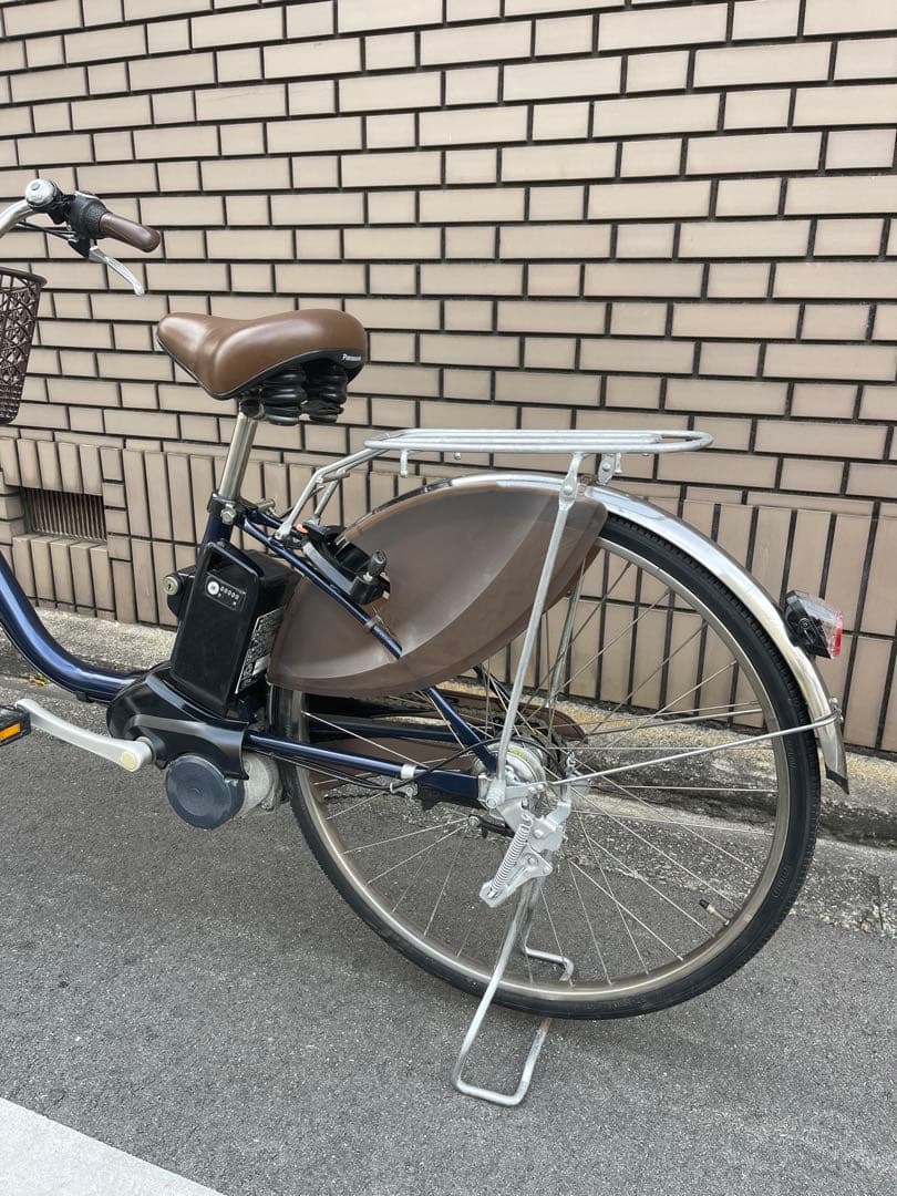 【本体のみ】電動アシスト自転車 ネイビー 前カゴ付き16Ah