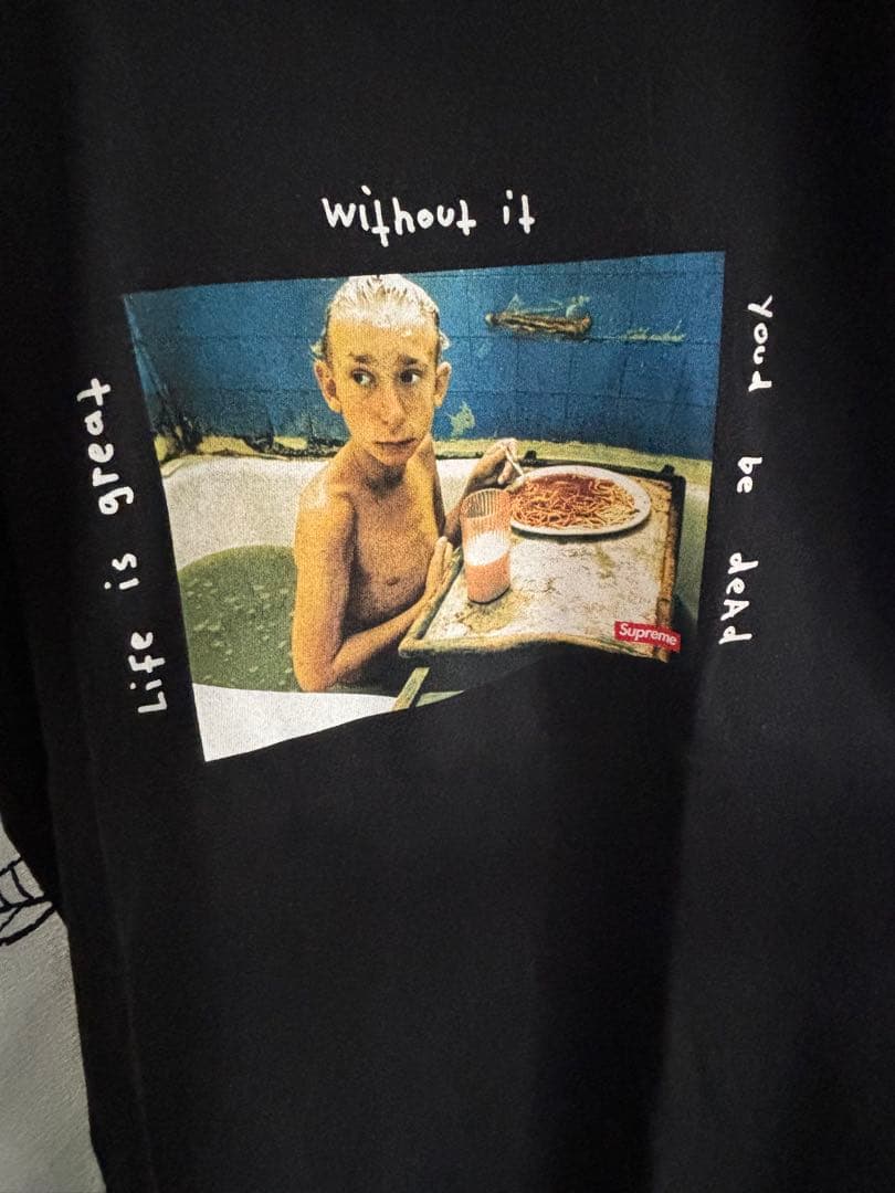 Supreme ブラック Tシャツ L