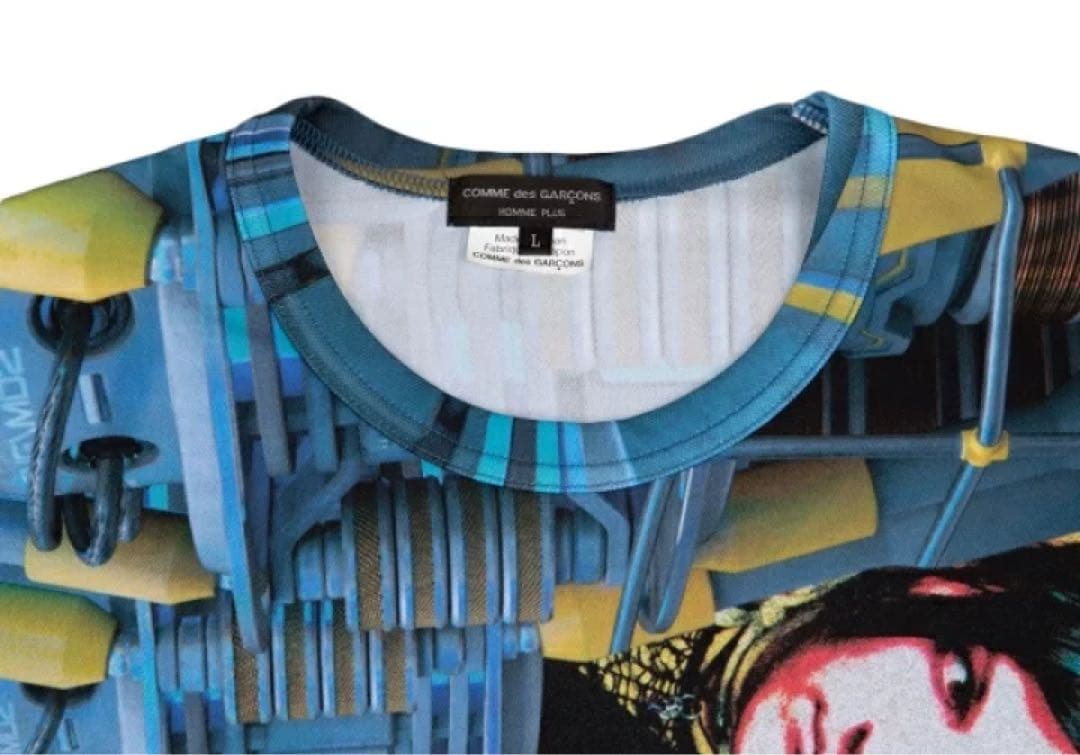 コムデギャルソンオムプリュス　半袖tシャツ　19ss 水色　Lサイズ