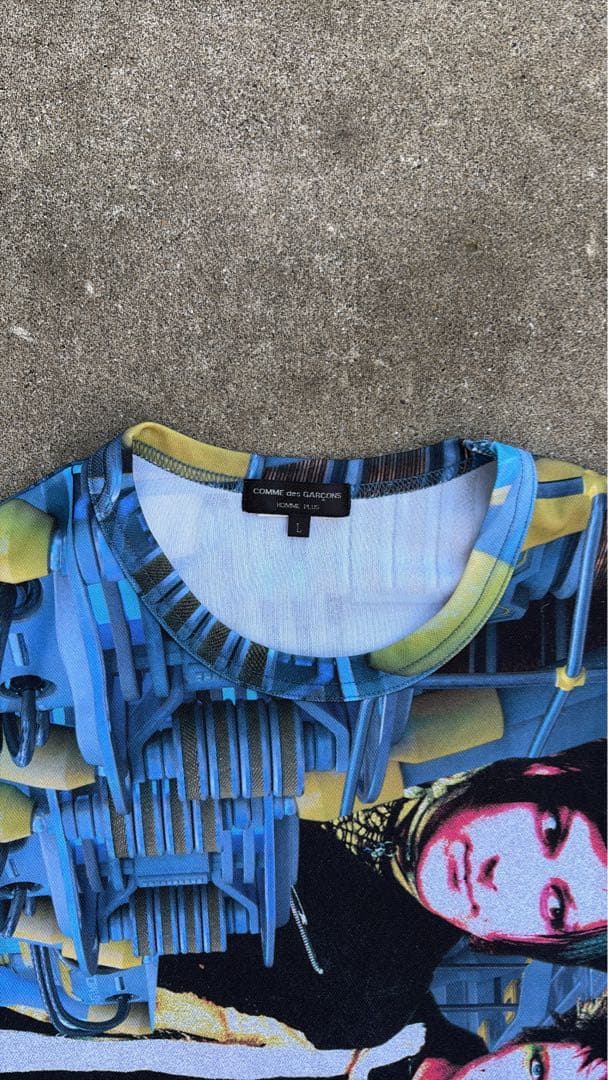 コムデギャルソンオムプリュス　半袖tシャツ　19ss 水色　Lサイズ