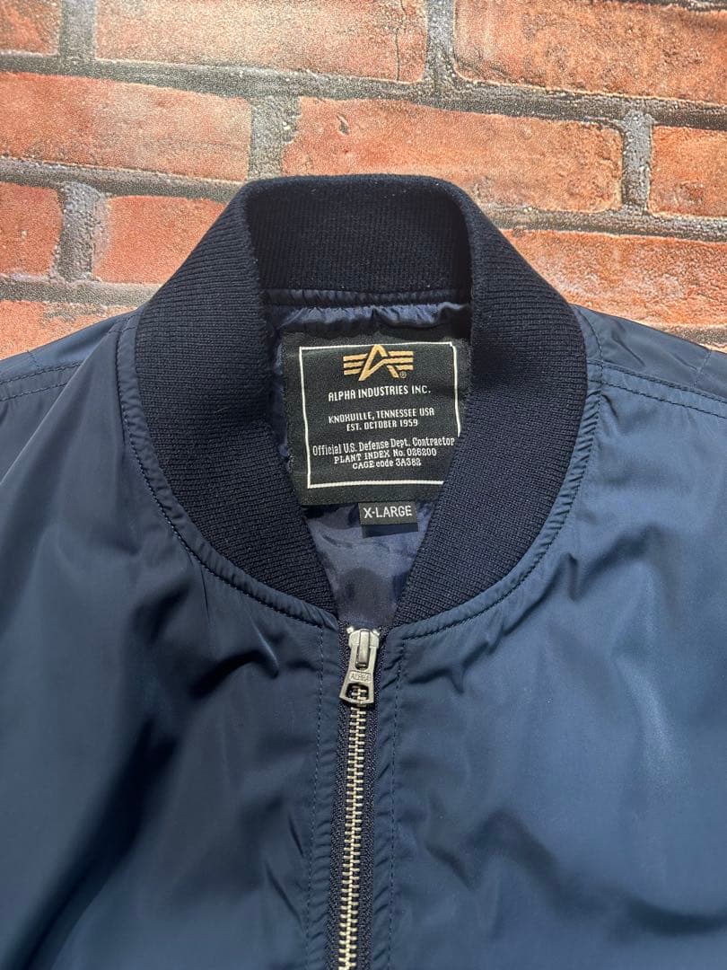 ALPHA INDUSTRIES MA-1 XL ネイビー 春秋用