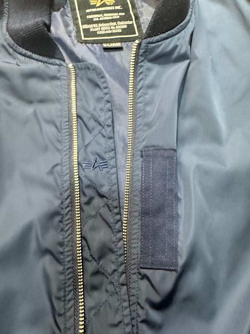 ALPHA INDUSTRIES MA-1 XL ネイビー 春秋用