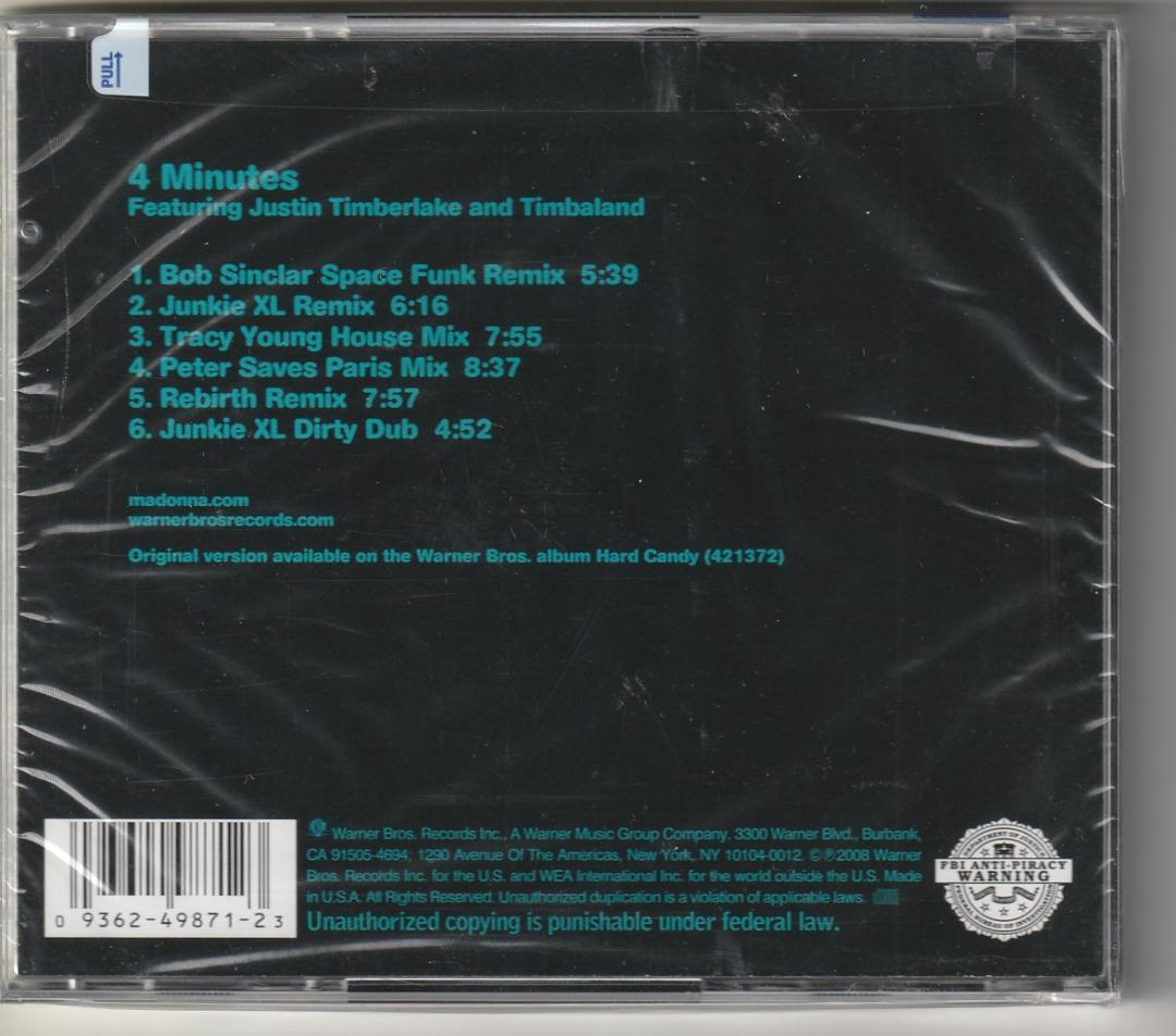 新品　MADONNA　Justin Timberlake　4 Minutes