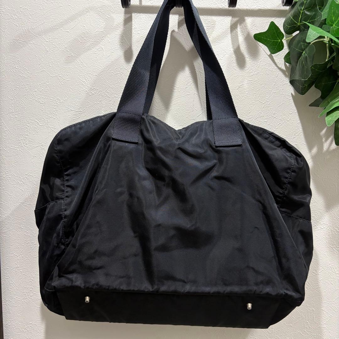 マ*+様 PRADA ボストンバッテスートナイロン　プラダ 【鑑定済み】　黒/紺