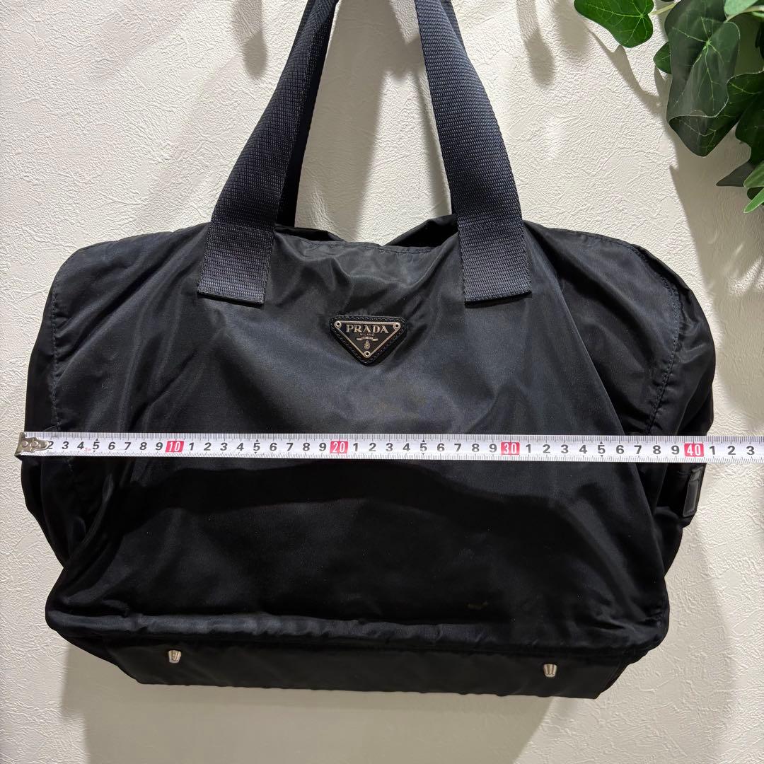 マ*+様 PRADA ボストンバッテスートナイロン　プラダ 【鑑定済み】　黒/紺