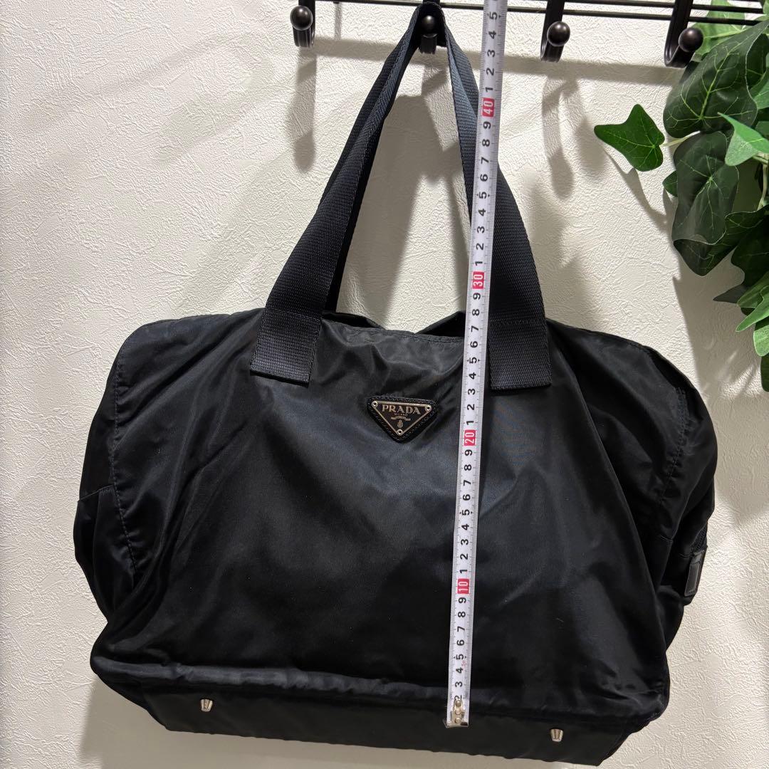 マ*+様 PRADA ボストンバッテスートナイロン　プラダ 【鑑定済み】　黒/紺