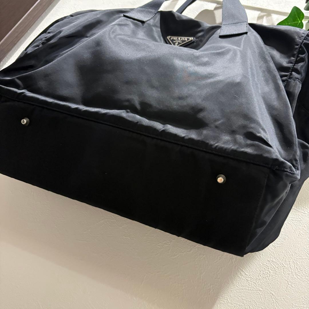 マ*+様 PRADA ボストンバッテスートナイロン　プラダ 【鑑定済み】　黒/紺